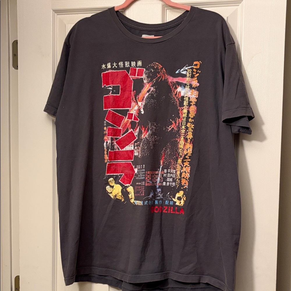 Vintage Godzilla Graphic Charcoal T-Shirt